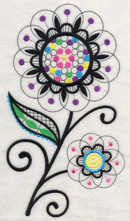 Bubble Gum Blossoms (Blackwork) - Image 5