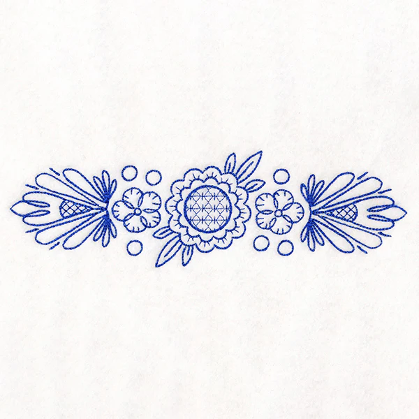 Budding Sunflower Border (Bluework) - Image 3