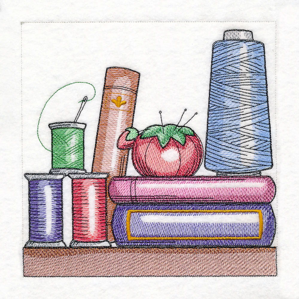 Build a Crafty Bookshelf Quilt - Thread and Pincushion - Image 6