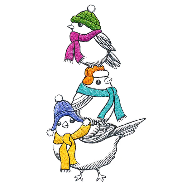 Bundled-Up Bird Stack - Image 2