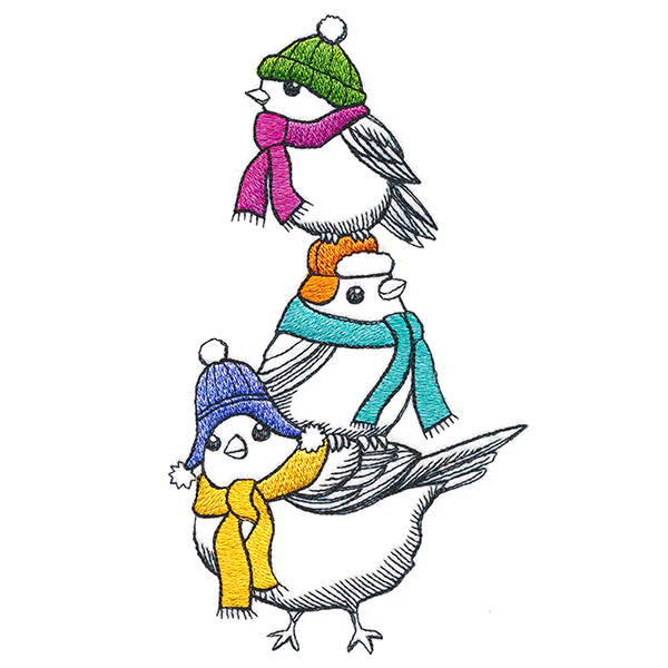 Bundled-Up Bird Stack - Image 3