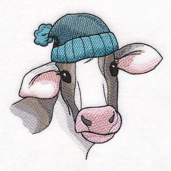 Bundled Up for Winter - Cow - Image 4
