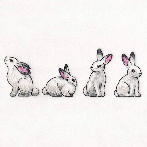 Bunnies in Winter Border - Image 3
