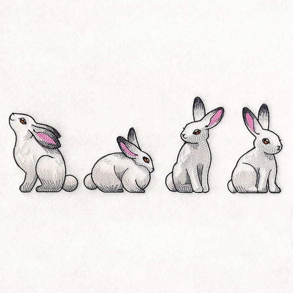 Bunnies in Winter Border - Image 8