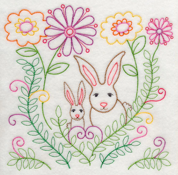 Bunnies Love Spring (Vintage)