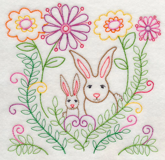 Bunnies Love Spring (Vintage) - Image 2