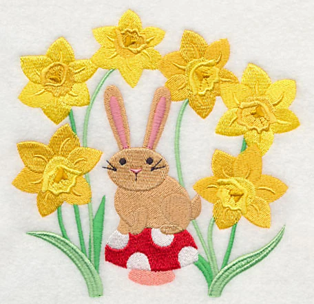 Bunny in Daffodils - Image 3