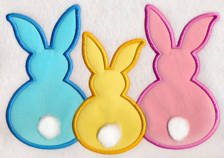 Bunny Puff Trio (Applique) - Image 4