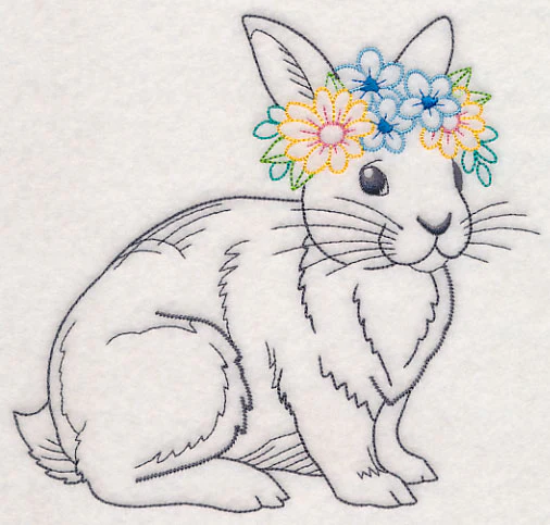 Bunny with Floral Crown (Vintage) - Image 2