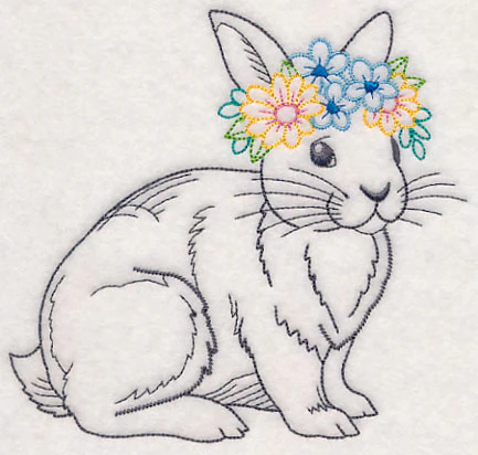 Bunny with Floral Crown (Vintage) - Image 3