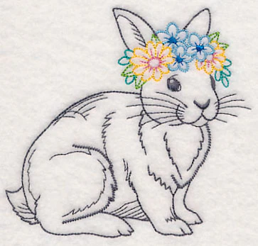 Bunny with Floral Crown (Vintage) - Image 4