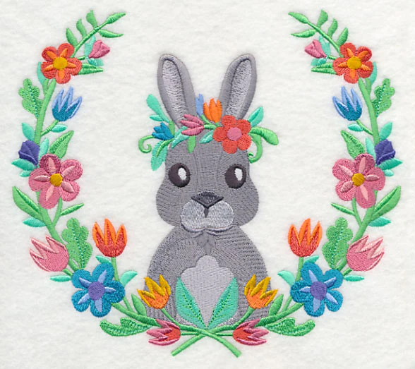 Bunny with Floral Laurel - Image 4