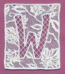 Bunting Letter W (Lace) - Image 2