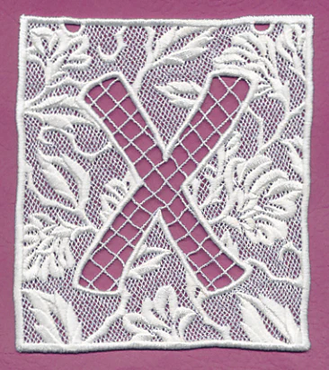 Bunting Letter X (Lace) - Image 3