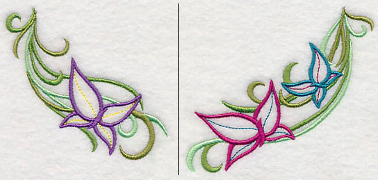 Butterflies and Vines Neckline (V-Neck) (Split) - Image 2