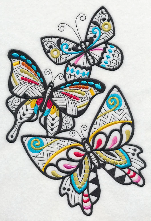 Butterflies Frenetic (Blackwork) - Image 2