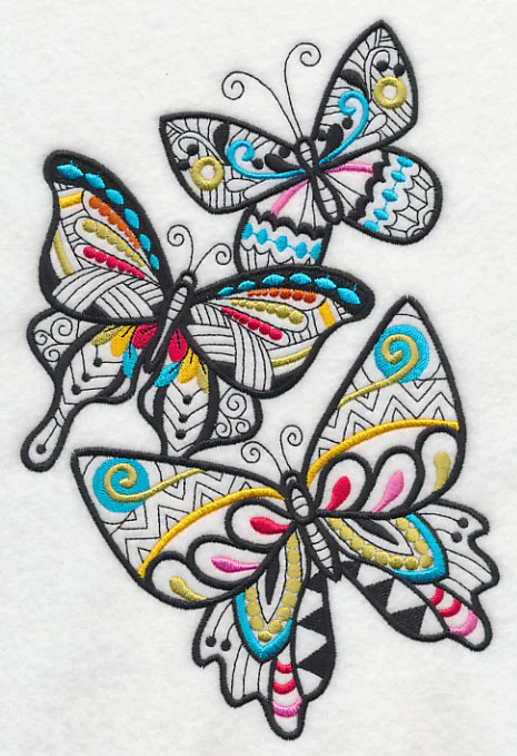 Butterflies Frenetic (Blackwork) - Image 3
