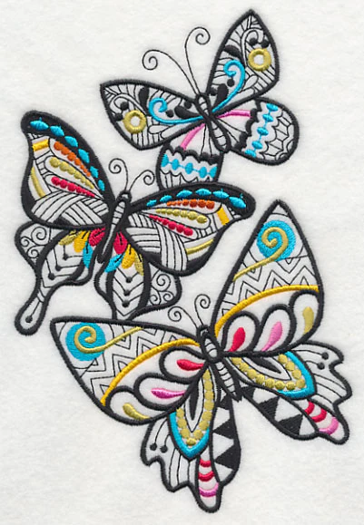 Butterflies Frenetic (Blackwork) - Image 4