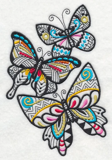 Butterflies Frenetic (Blackwork) - Image 5