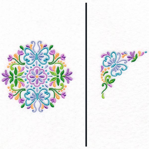 Butterfly and Blooms Pillow Pair - Image 3