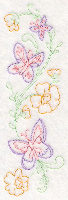 Butterfly and Blooms Spray (Vintage) - Image 2