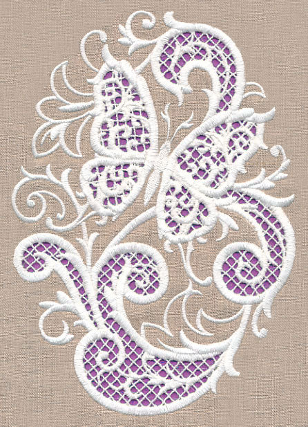 Butterfly Beauty Oval (Cutwork) - Image 2