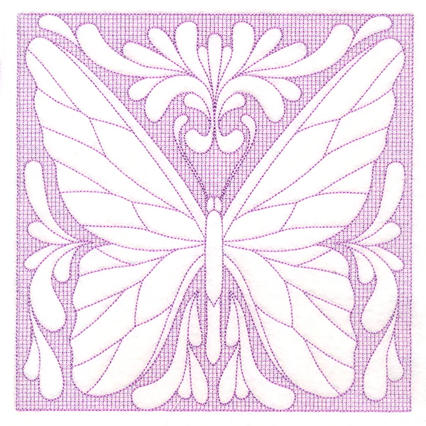 Butterfly Beauty Square 2 (Trapunto)