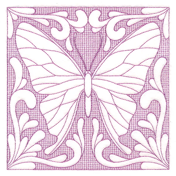 Butterfly Beauty Square 3 (Trapunto) - Image 2