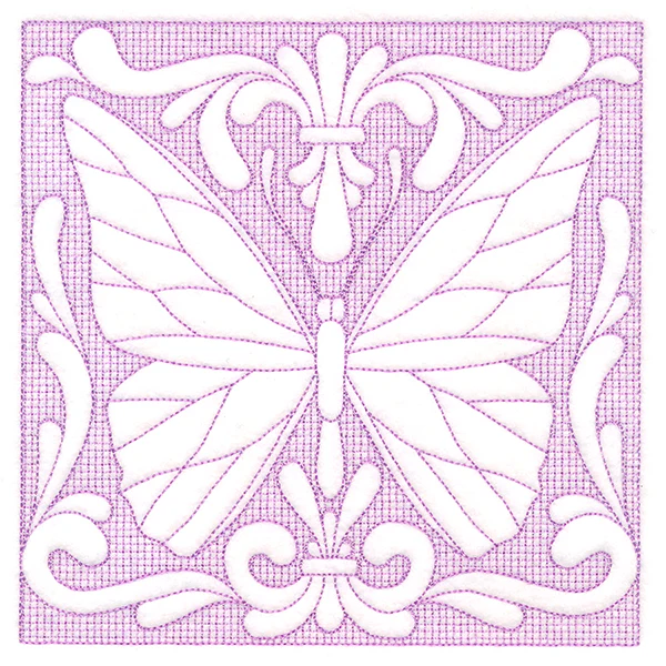 Butterfly Beauty Square 5 (Trapunto) - Image 2