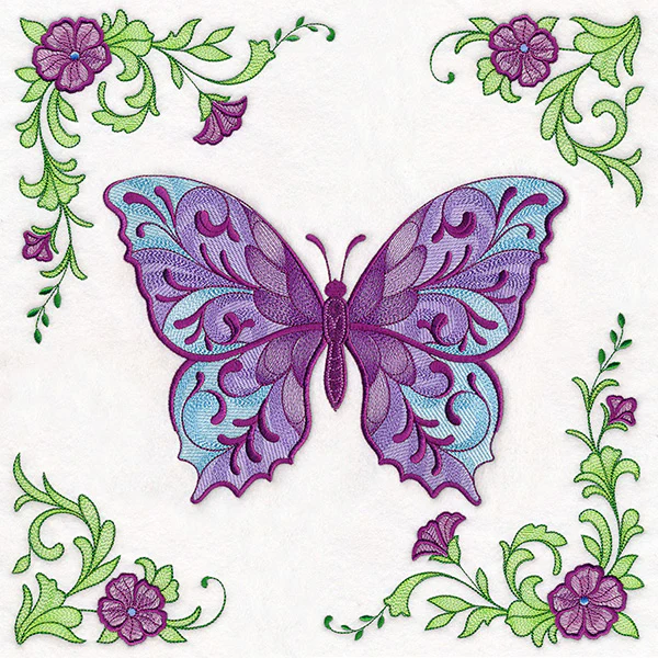 Butterfly & Flowers Pillow Pair - Image 11