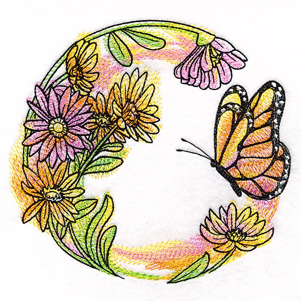 Butterfly & Flowers Wreath - Image 5