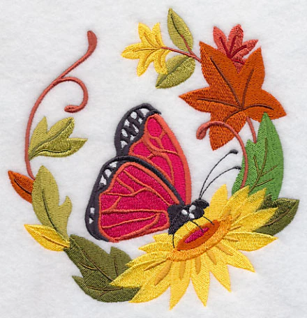 Butterfly in Autumn Wreath 2 - Image 3