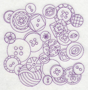 Button Medley (Redwork) - Image 3