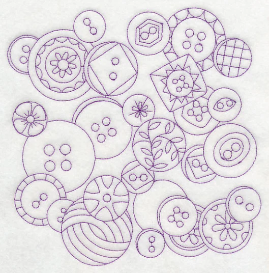 Button Medley (Redwork) - Image 4