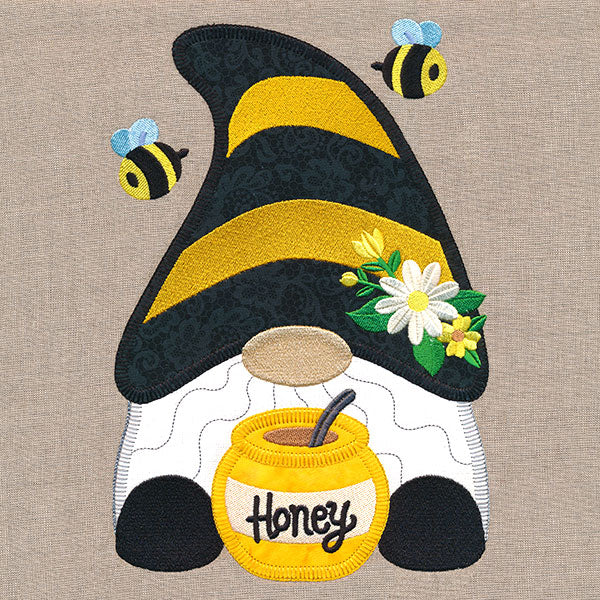 Buzzing Bee Gnome (Heirloom Applique) - Image 9