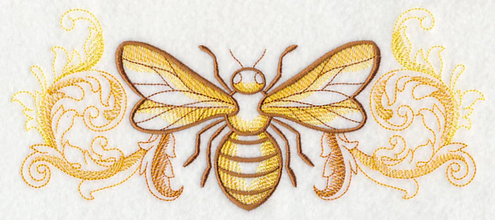Buzzing Bee with Baroque Background - Image 2
