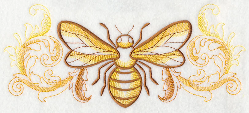 Buzzing Bee with Baroque Background - Image 5