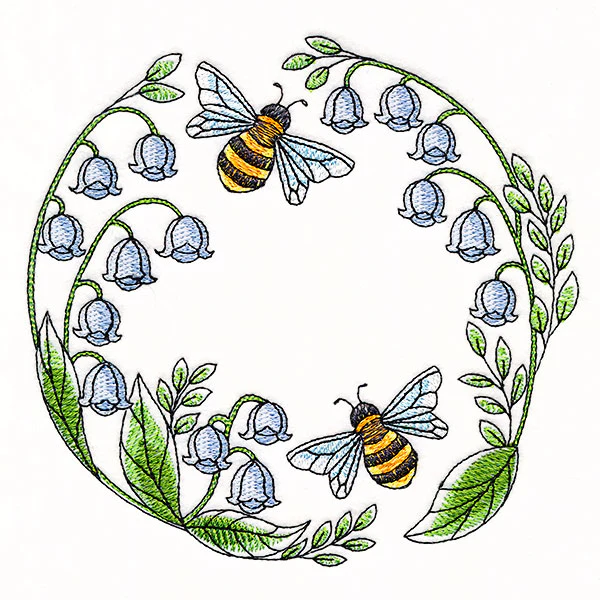 Buzzing Bees and Lillies of the Valley Wreath - Image 5