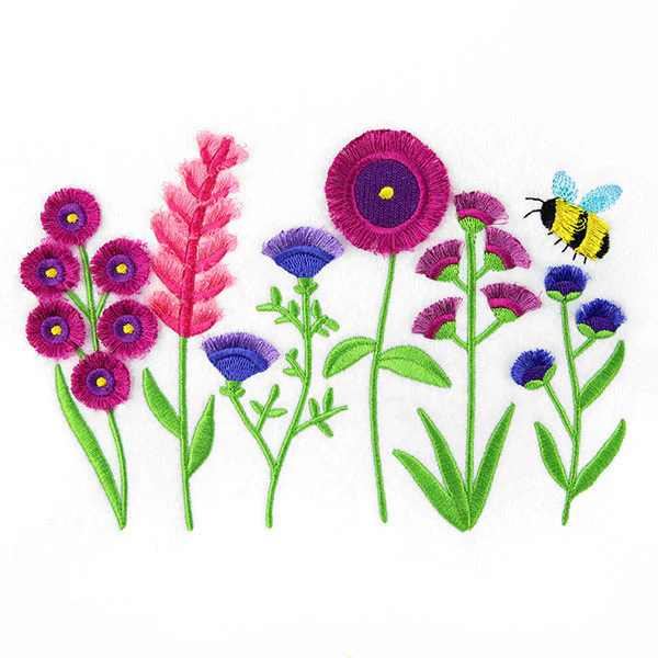 Buzzing with Sunshine Flowers Border (Fringe) - Image 3