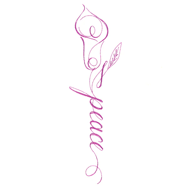 Calligraphy in Bloom - Peace