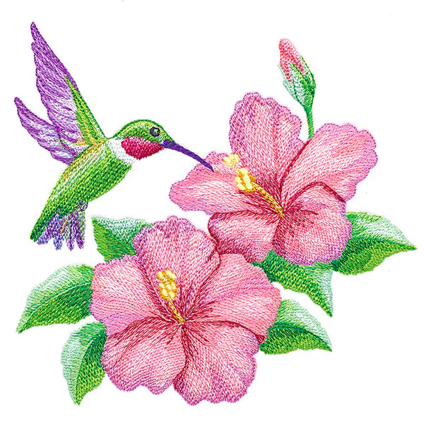 Calming Hummingbird and Hibiscus - Image 10