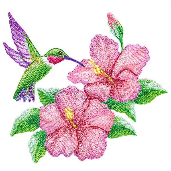 Calming Hummingbird and Hibiscus - Image 4