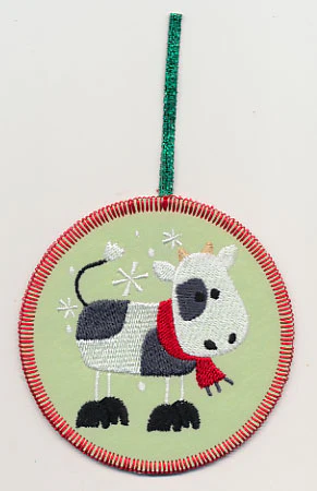 Camilla Cow Ornament (In-the-Hoop)