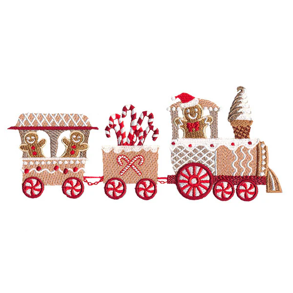 Candy Cane Christmas Train Border - Image 5