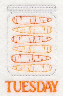 Canned Carrots on Tuesday (Redwork) - Image 2