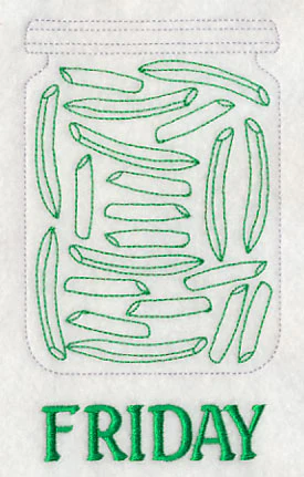 Canned Green Beans on Friday (Redwork)