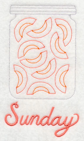 Canned Peaches on Sunday (Redwork) - Image 3