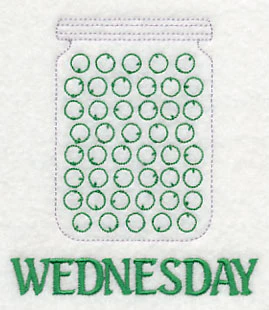 Canned Peas on Wednesday (Redwork) - Image 2