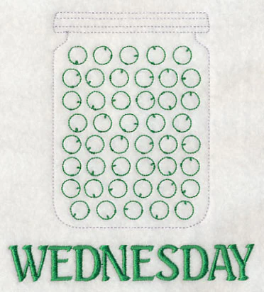 Canned Peas on Wednesday (Redwork) - Image 3