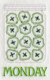 Canned Pickles on Monday (Redwork) - Image 2